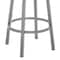 Armen Living Dalza Swivel Counter Stool in Cloud Finish with White Faux Leather 840254333567 - alternate 2